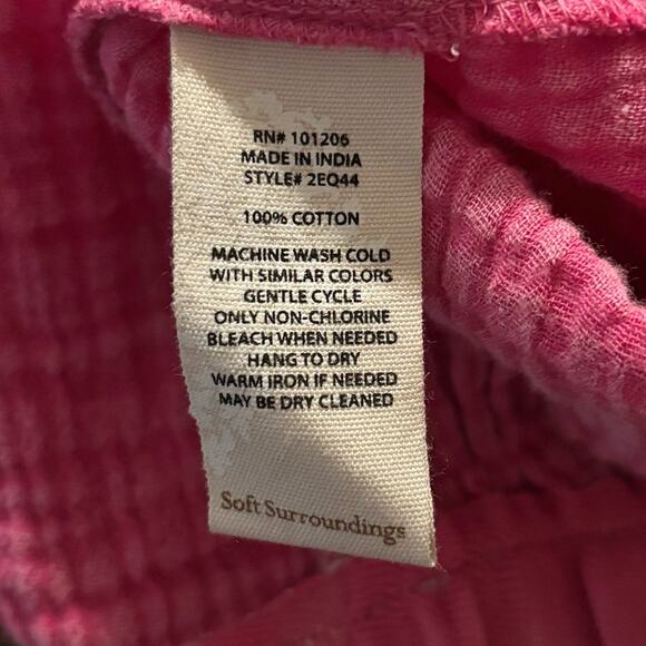 Soft Surroundings Women’s Large Shorts 5.5" Inseam Cotton Gauze Cuffed High Rise - Picture 7 of 12